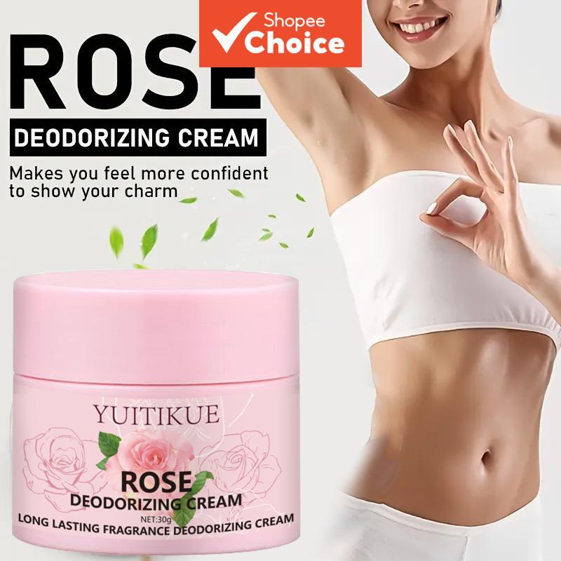 Creme Desodorizante Rosa • Controle de Odor e Fragrância Duradoura • Nutre a Pele • Fresco e Sem Manchas • Adequado