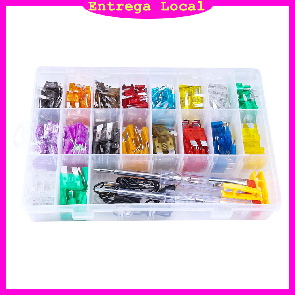 Kit de Fusíveis de lâmina de automóvel, extrator de Fusíveis de automóvel, conjunto de Fusíveis de lâmina de automóvel