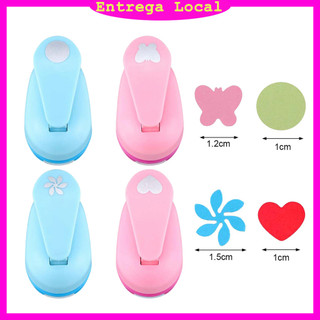 Kit de 4 peças de mini furador, adequado para Furador de tamanhos diferentes para fazer scrapbook