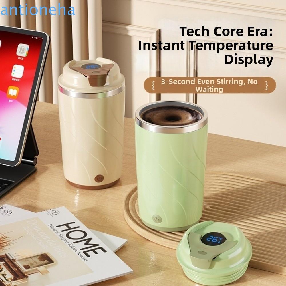 Caneca De Café Com Agitação Automática ANTIONEHA , Mistura Elétrica À Prova De Vazamentos Display De Temperatura , Carre