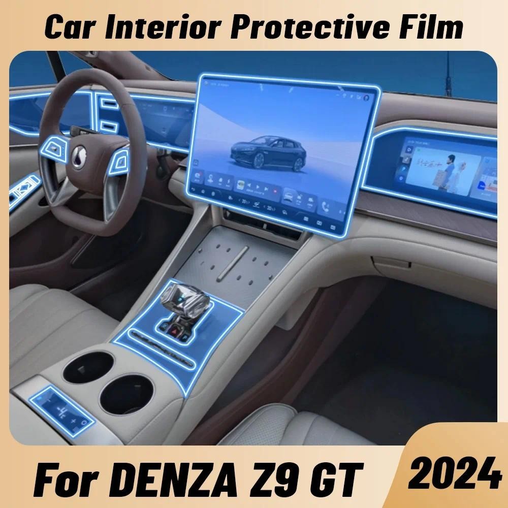 Anti-Risco Interior Do Carro Console Central Mídia Painel Navegação TPU Protetor Filme Acessórios Para DENZA Z9 GT 2024