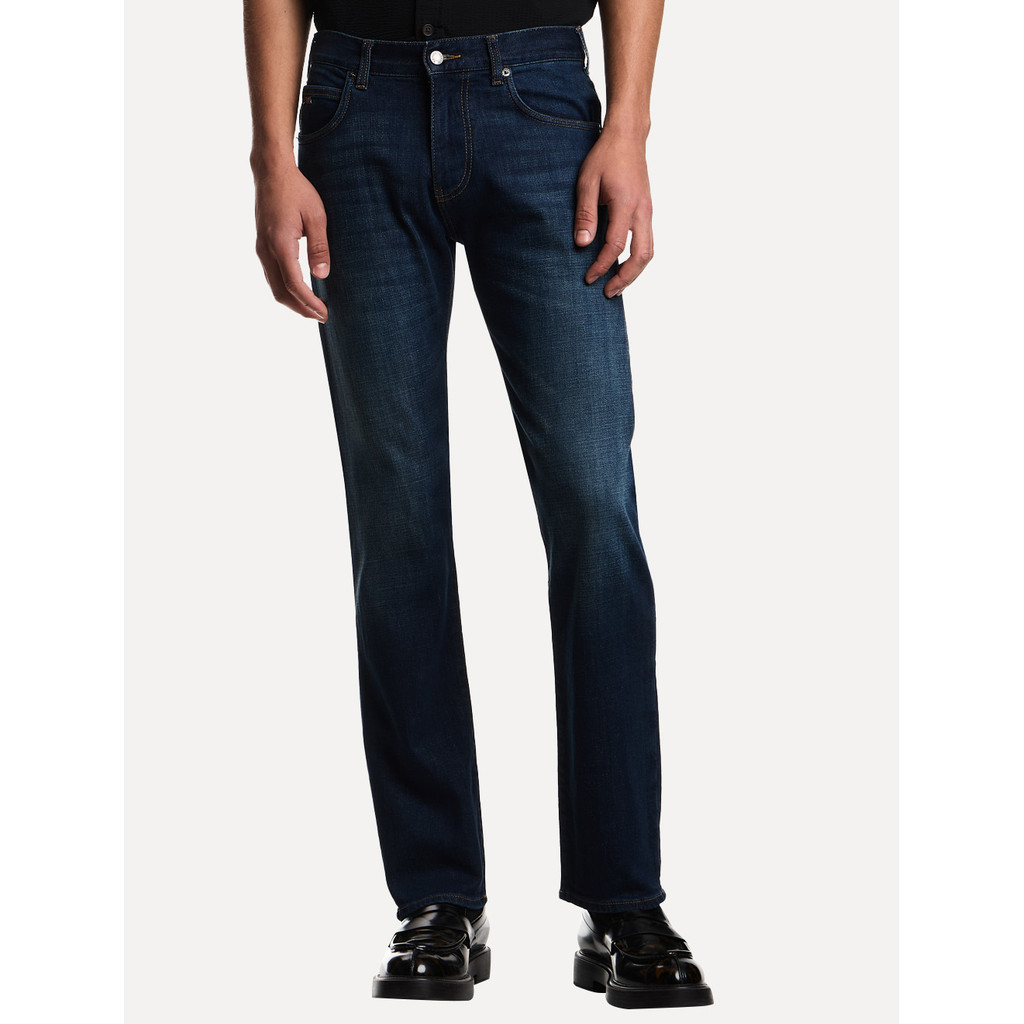 Calça Jeans Empório Armani Original Masculina J45 Regular Fit Azul Escuro