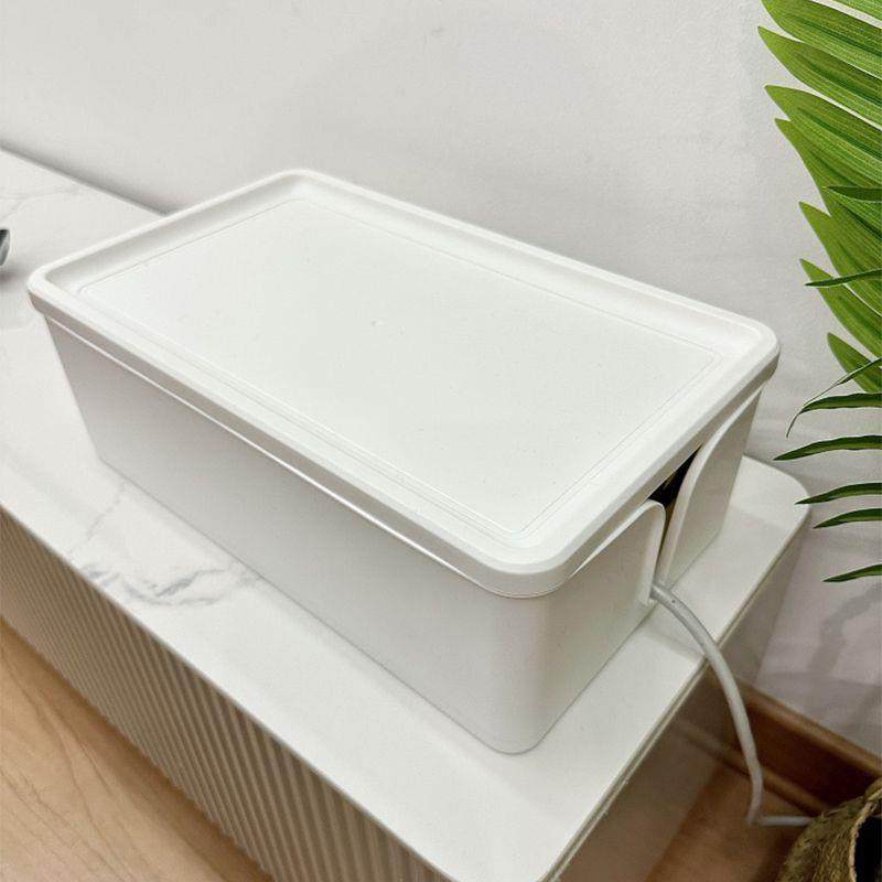 Desktop plug-in power Hub caixa de armazenamento cabo de alimentação cabo de dados escritório organização cabo de carreg