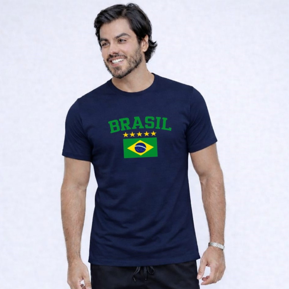 Camiseta Brasil Copa Do Mundo Camisa Verde Amarela Seleção Brasileira Futebol 2026 Unissex Promoção