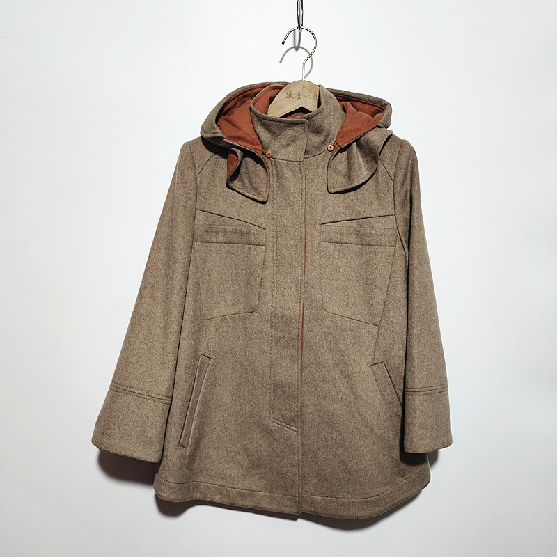 MUJEW outono inverno nova chegada jaqueta de lã roupas de bebê versão coreana bonito redução de idade casaco com capuz C