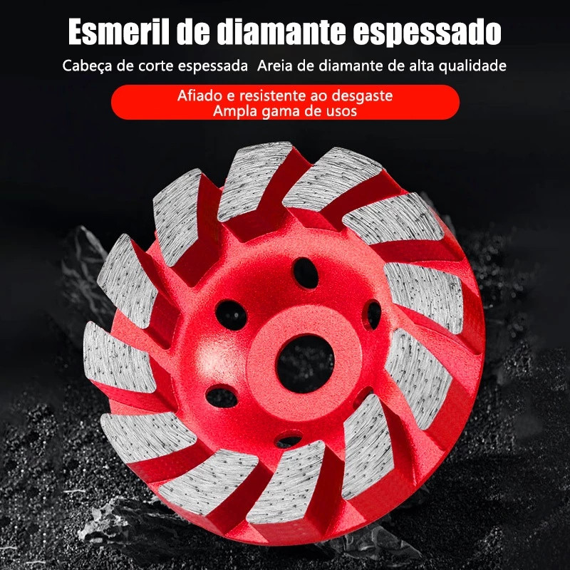 Disco Desbaste Diamantado Turbo Para Esmerilhadeira Makita Lixadeira Concreto 100mm
