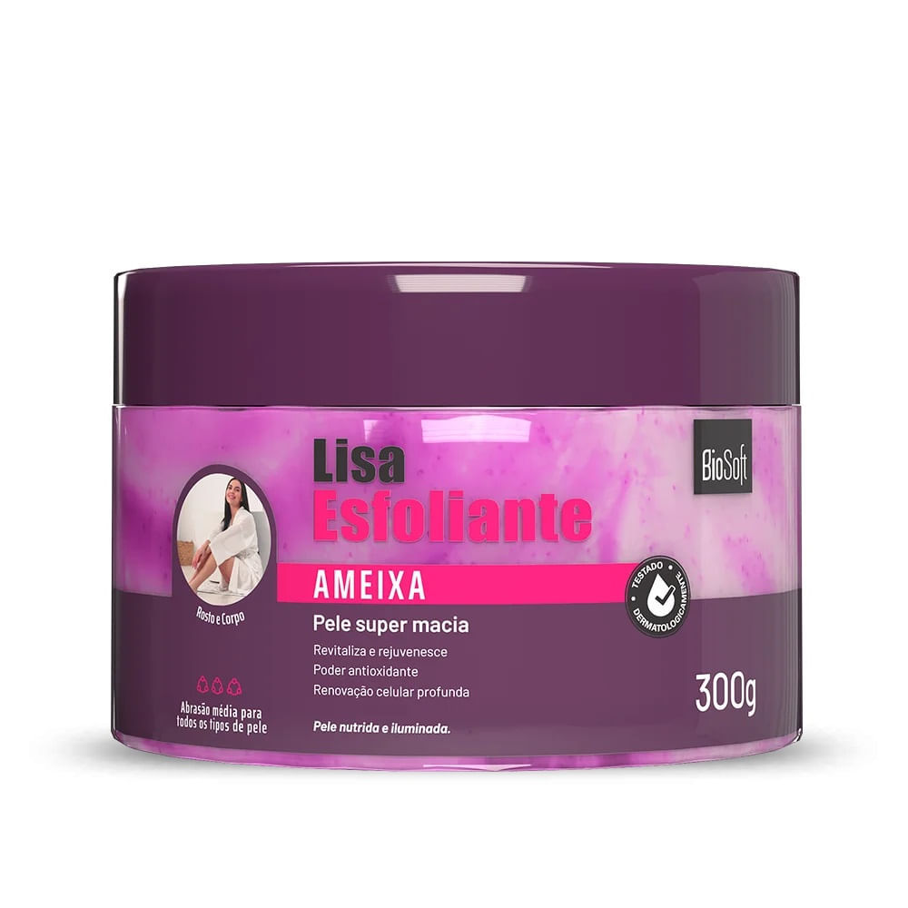 Creme Esfoliante Ameixa BioSoft Lisa 300g em Oferta na Shopee
