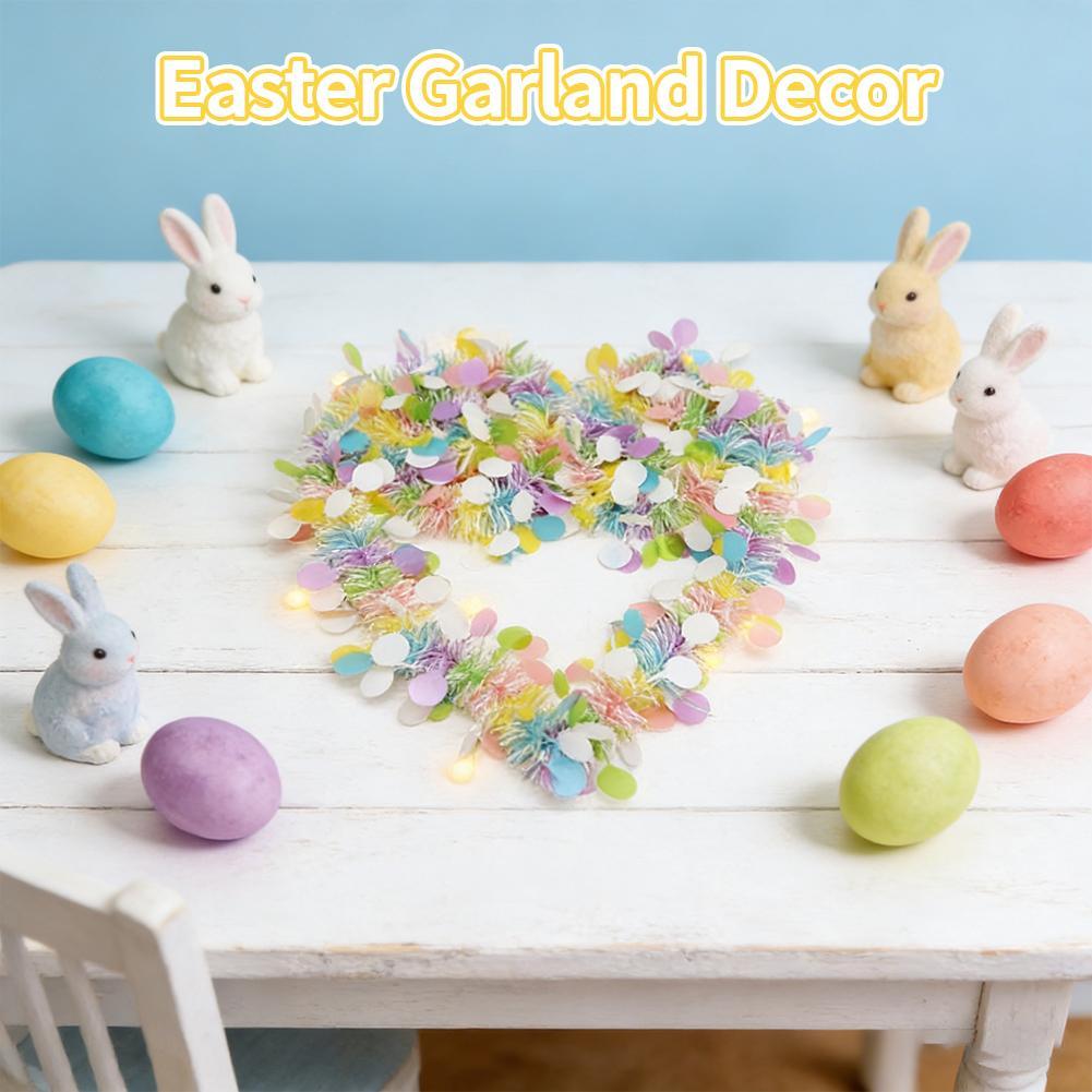 2m Longo Ovo De Páscoa Enfeites Guirlanda Colorida Decoração De Festa Pendurado Ornamento Festivo Z0s4