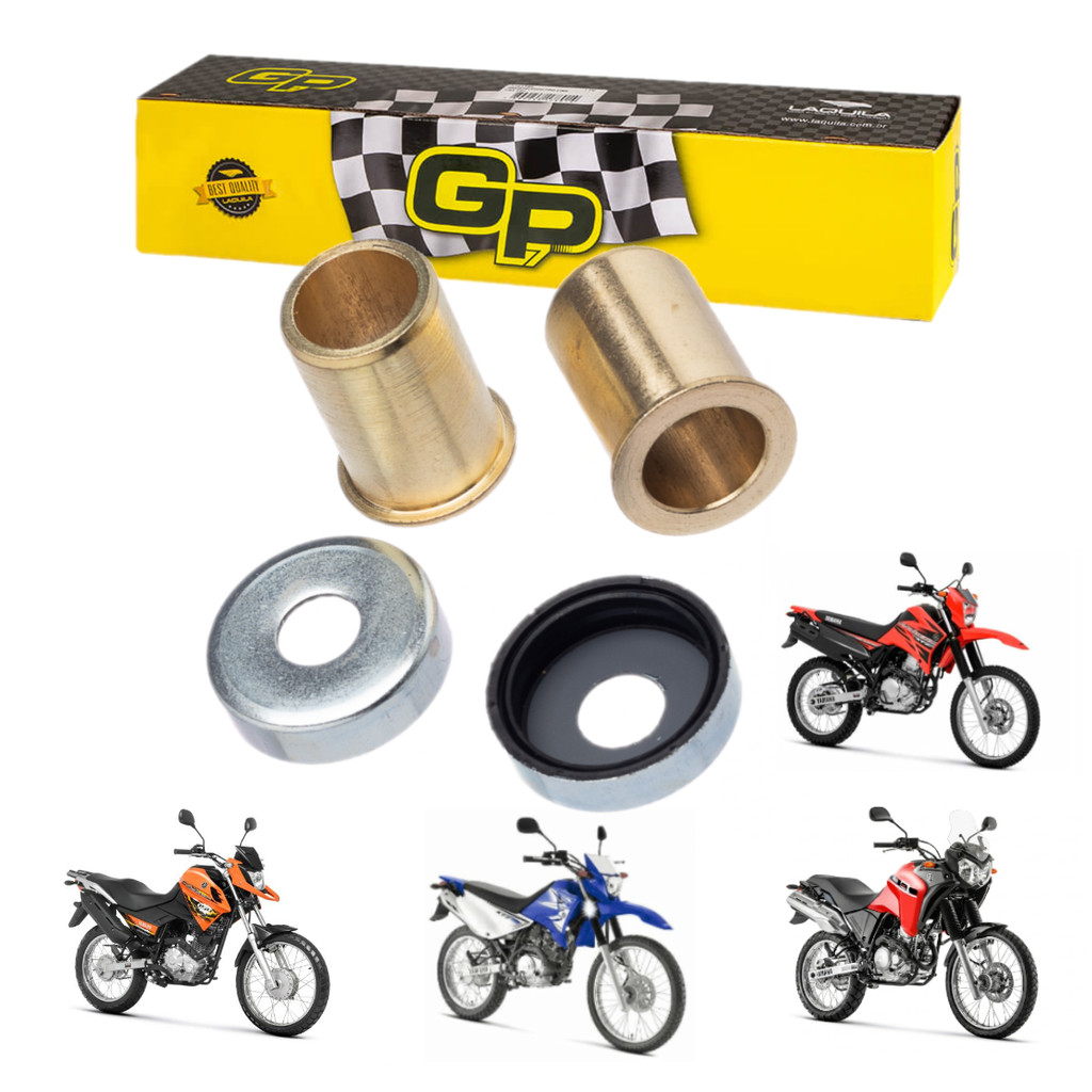 Bucha Balanca Traseira (Kit 4 Pcs) Xtz Lander Tenere 250 Xtz Crosser 150 Xtz 125