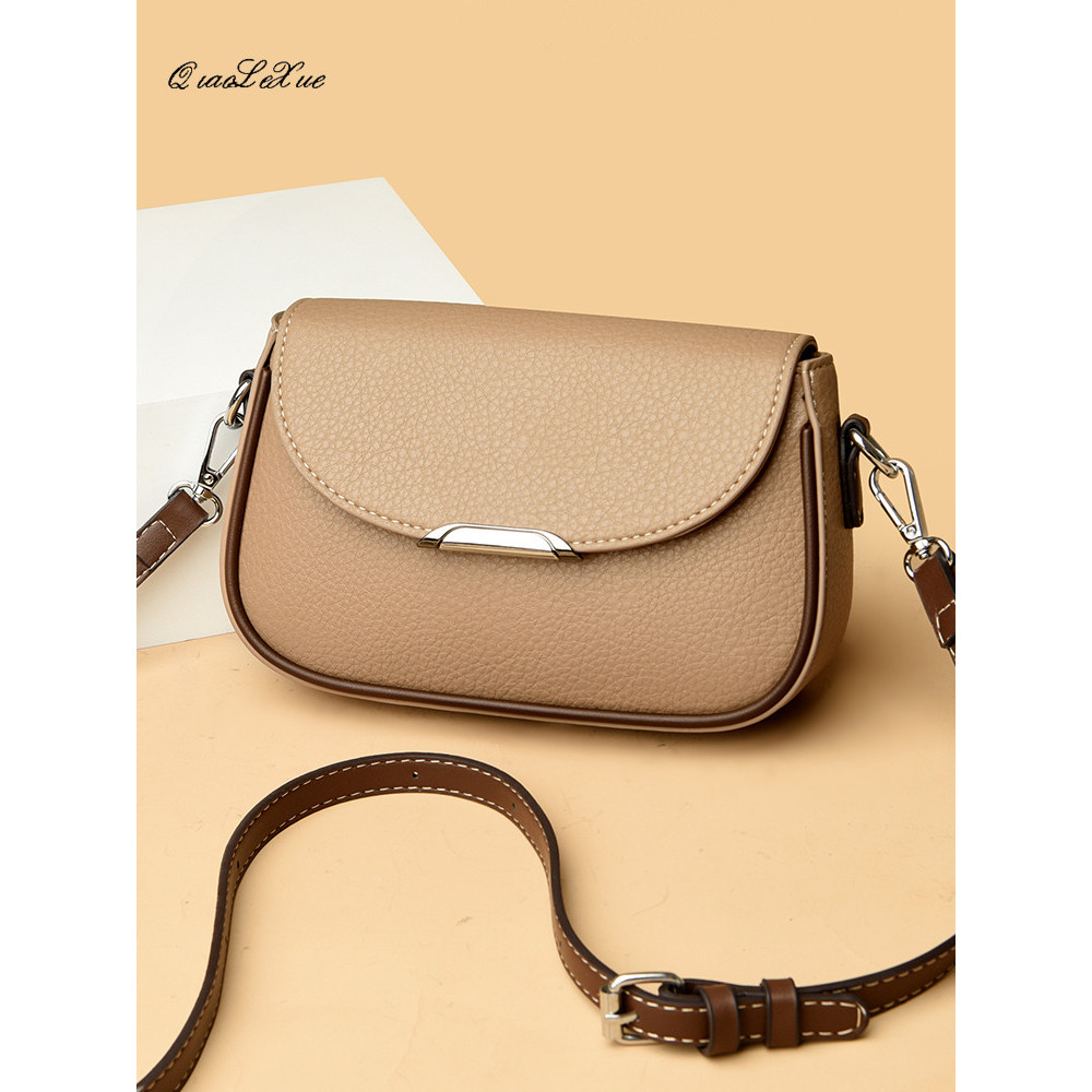 Bolsa pequena de couro genuíno 2026 primavera novo estilo elegante All-Match pequena bolsa quadrada mãe de meia-idade si