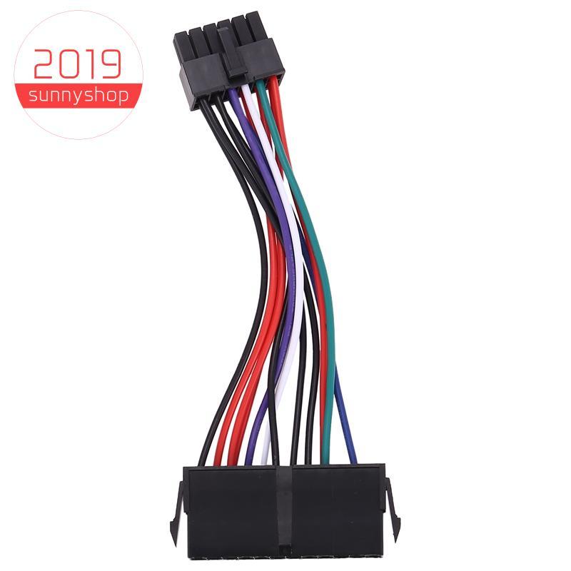 [Bestseller S] PSU ATX 24Pin Fêmea Para 12Pin Macho Fonte De Alimentação Cabo Com Manga 18AWG Fio Placa-Mãe Q87H3-AM Q87