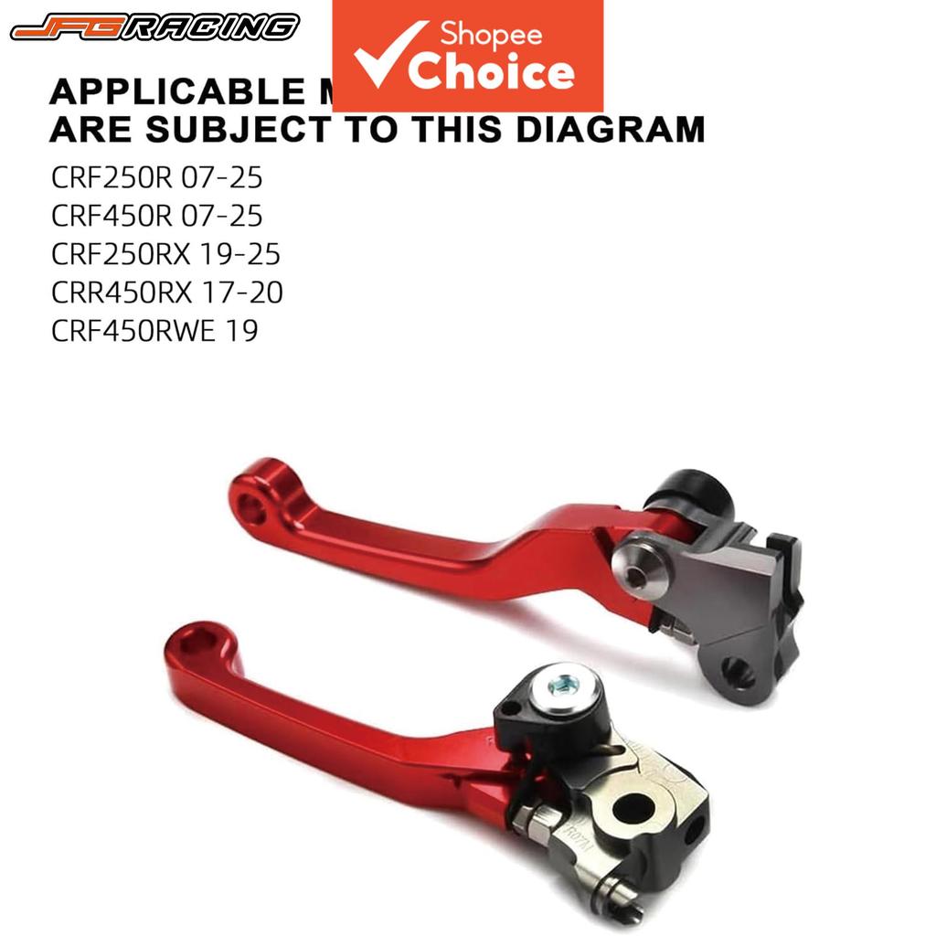 Alavanca de Embreagem e Freio para Motocicleta Off-Road, Manopla Dobrável em CNC para CRF250R 07-25/CRF450R