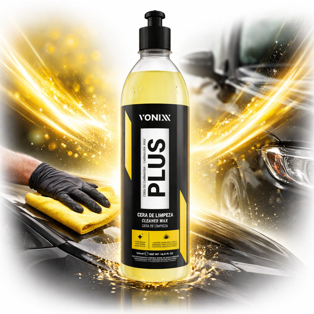 Imagem Cera Automotiva Carnauba Plus Da Vonixx 500ml Brilho e Proteção