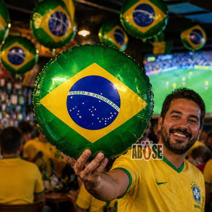 Balões Brasil Copa do Mundo 4, 8, 12 ou 20 Escolha a Quantidade Decoração para Festas Bar Hexa Seleção Brasileira Balão