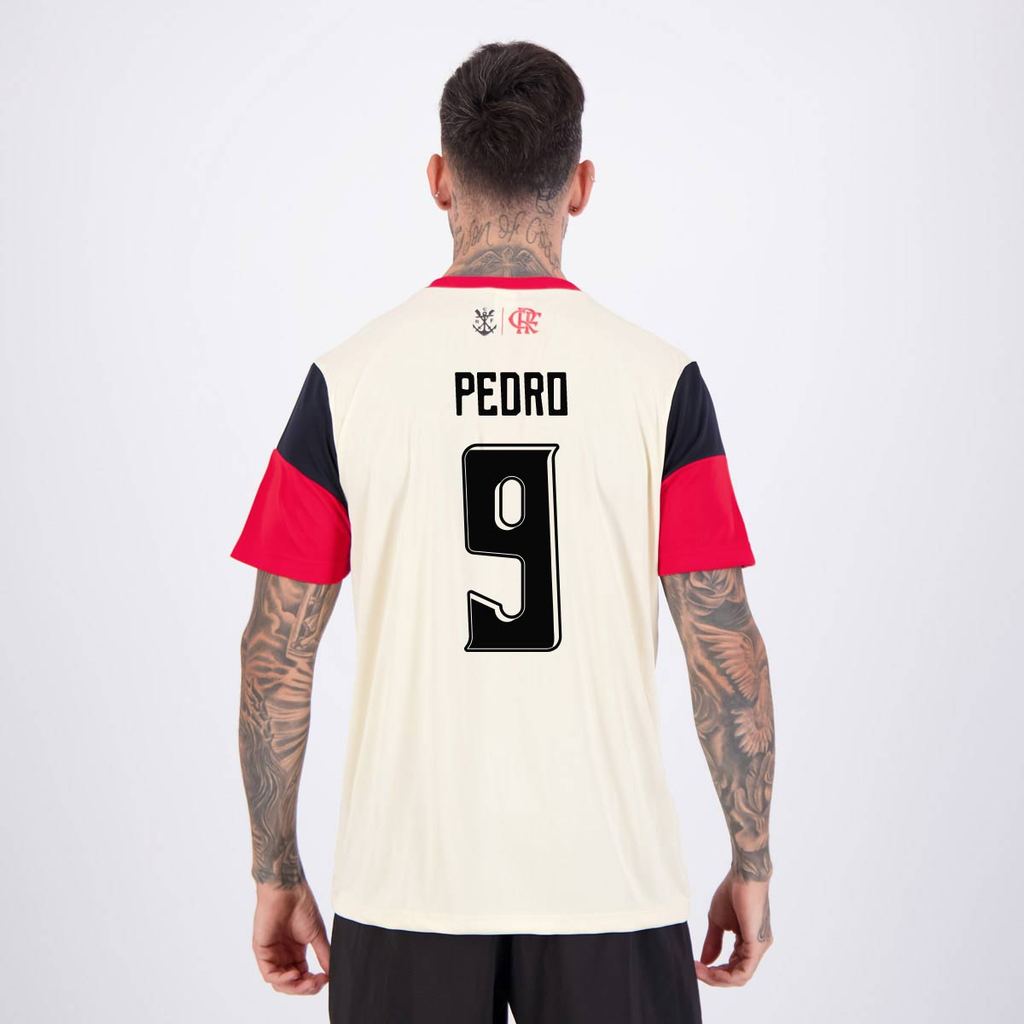 Camisa Flamengo Clamor Bege 9 Pedro