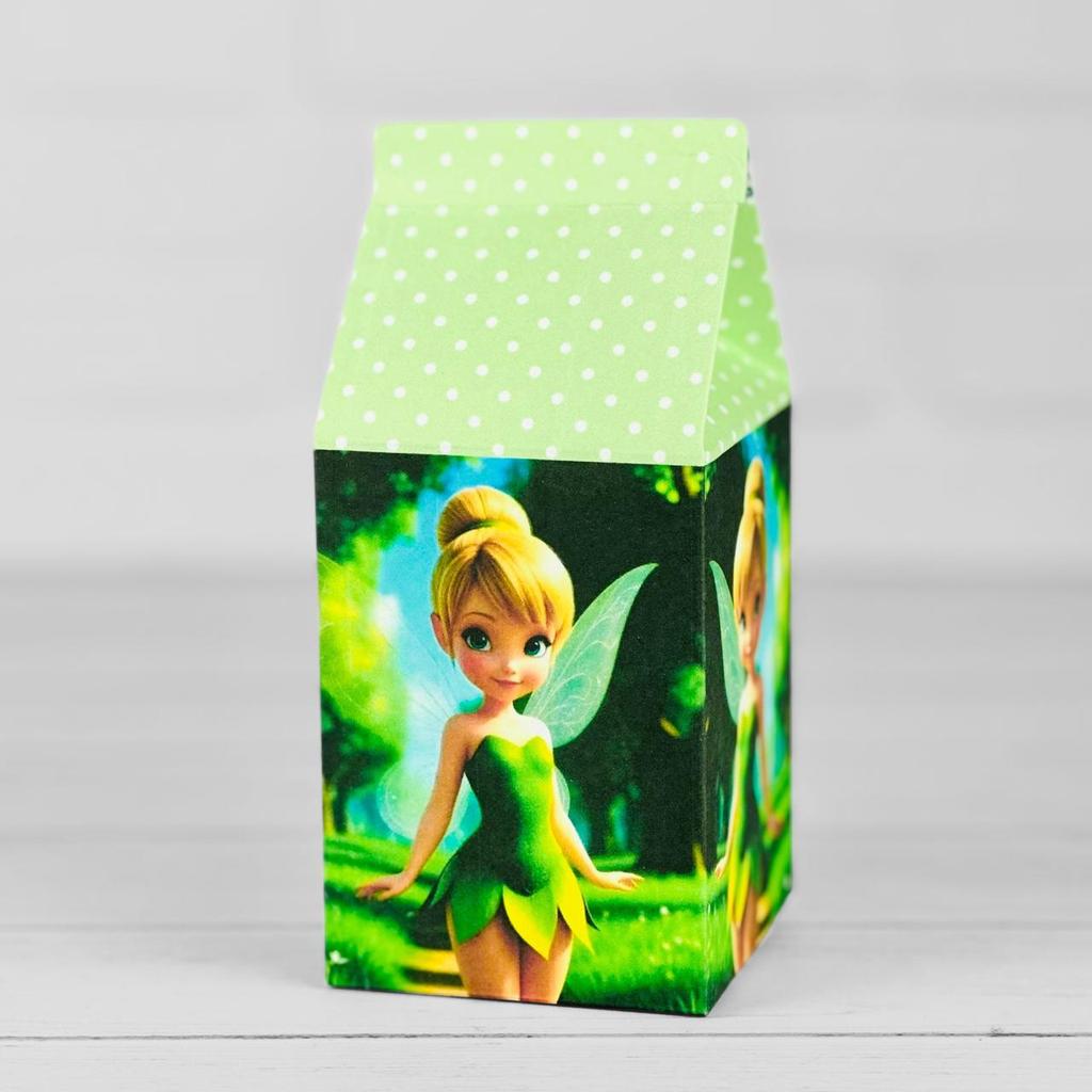10 Caixinhas Tema Sininho Tinker Bell - Lembrancinha Festa Infantil Decoração Aniversário Caixa Milk