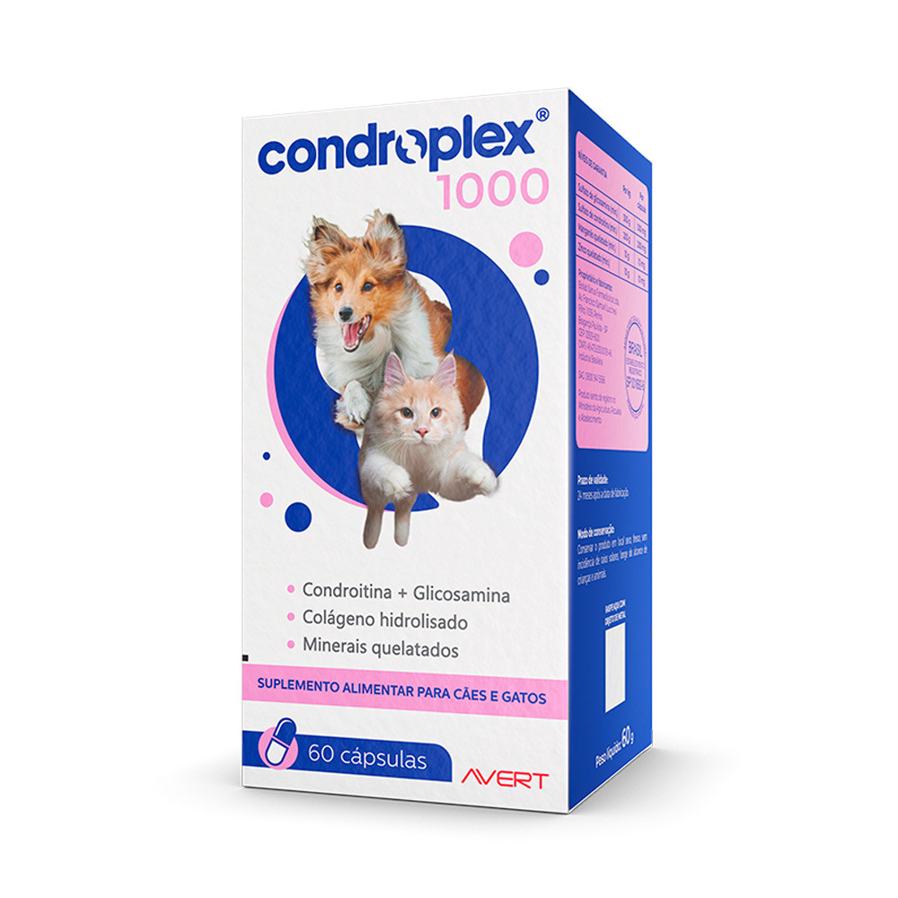 CONDROPLEX 1000 COM 60 CAPSULAS SUPLEMENTO CONDROITINA