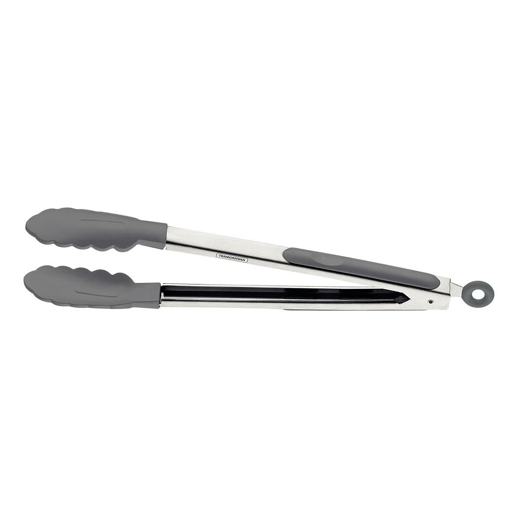 Pegador Inox 33cm Tramontina Silicone Cinza Moldê Multiuso Cozinha Alta Qualidade