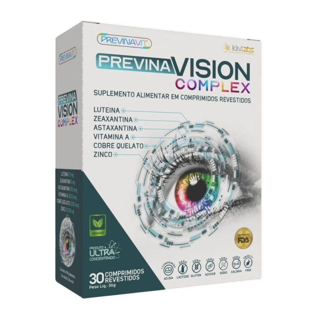 Vitamina Olhos Visão 30 comp | Luteína Zeaxantina Astaxantina | Saúde Ocular Vista Saudável IdnLabs