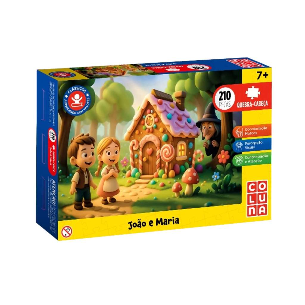 Quebra-Cabeça João e Maria 210 peças Pais e Filhos - 793985-1