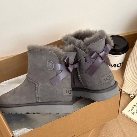 Detalhes do Botas de Neve Clássicas Impermeáveis, Sapatos de Algodão Elegantes com Laço de Borboleta e Forro de Pelo Integrado
