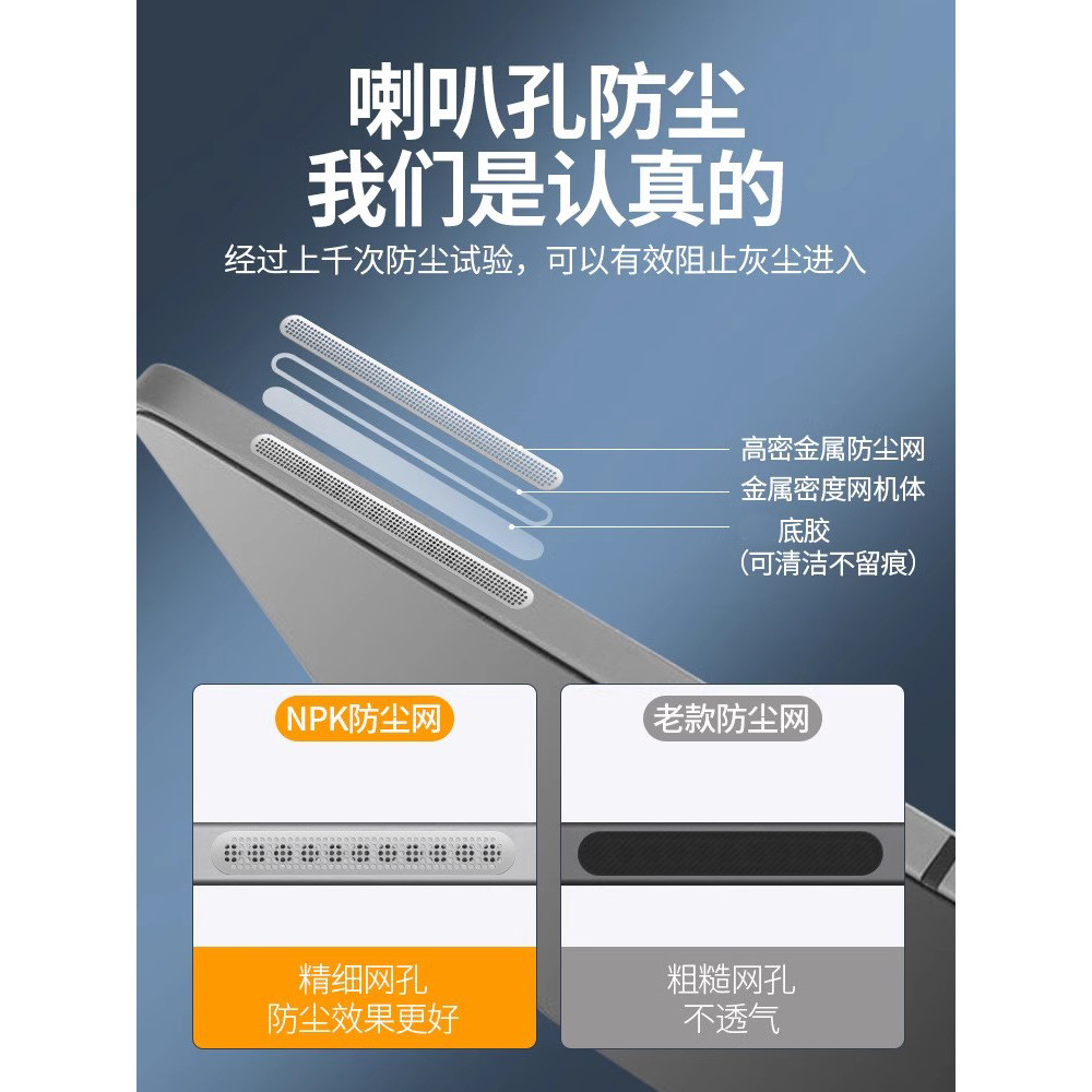 Adequado para Xiaomi Tablet 5/5Pro Rede anti-poeira ipad Adesivo antipoeira Apple ipad Huawei pro Lenovo Glory Alto-fala