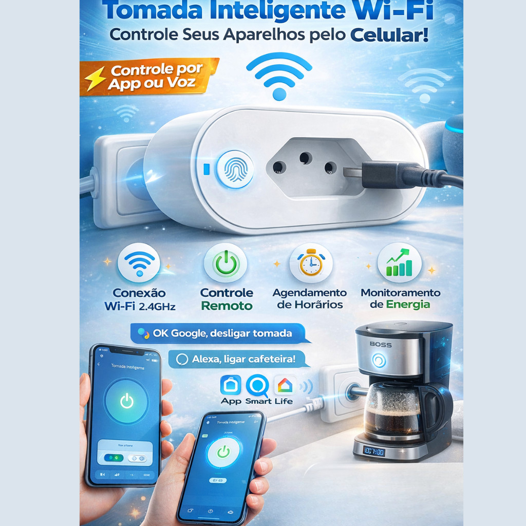 Tomada Inteligente Wi-fi Plug Bivolt Smart Life