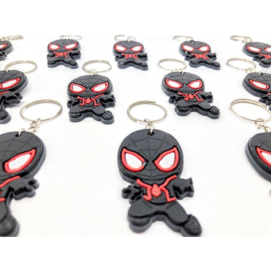 chaveiro miles morales Homem Aranha Preto Black 10un Chaveiro Lembrancinha tema Festa Menino