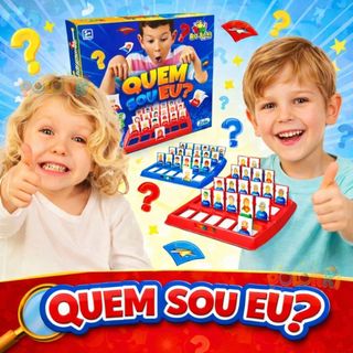 Jogo Quem Sou Eu Educativo Infantil Tabuleiro Com Cartas De Adivinhar Personagem Brinquedo
