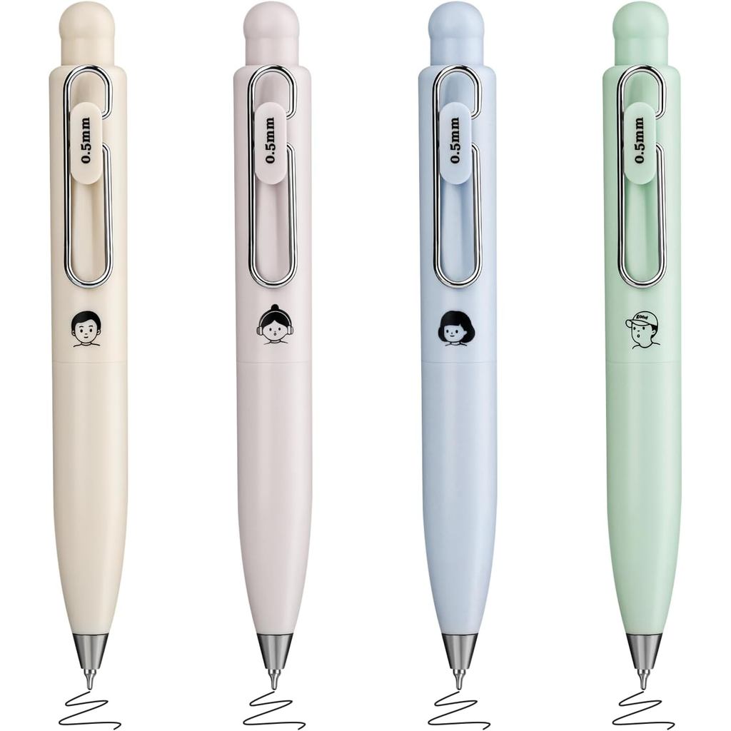 BAYTORY 4 Canetas Gel Mini, Canetas Retráteis Pequenas e Fofas para Bolso, Canetas de Tinta Preta de Secagem Rápida 0,5m