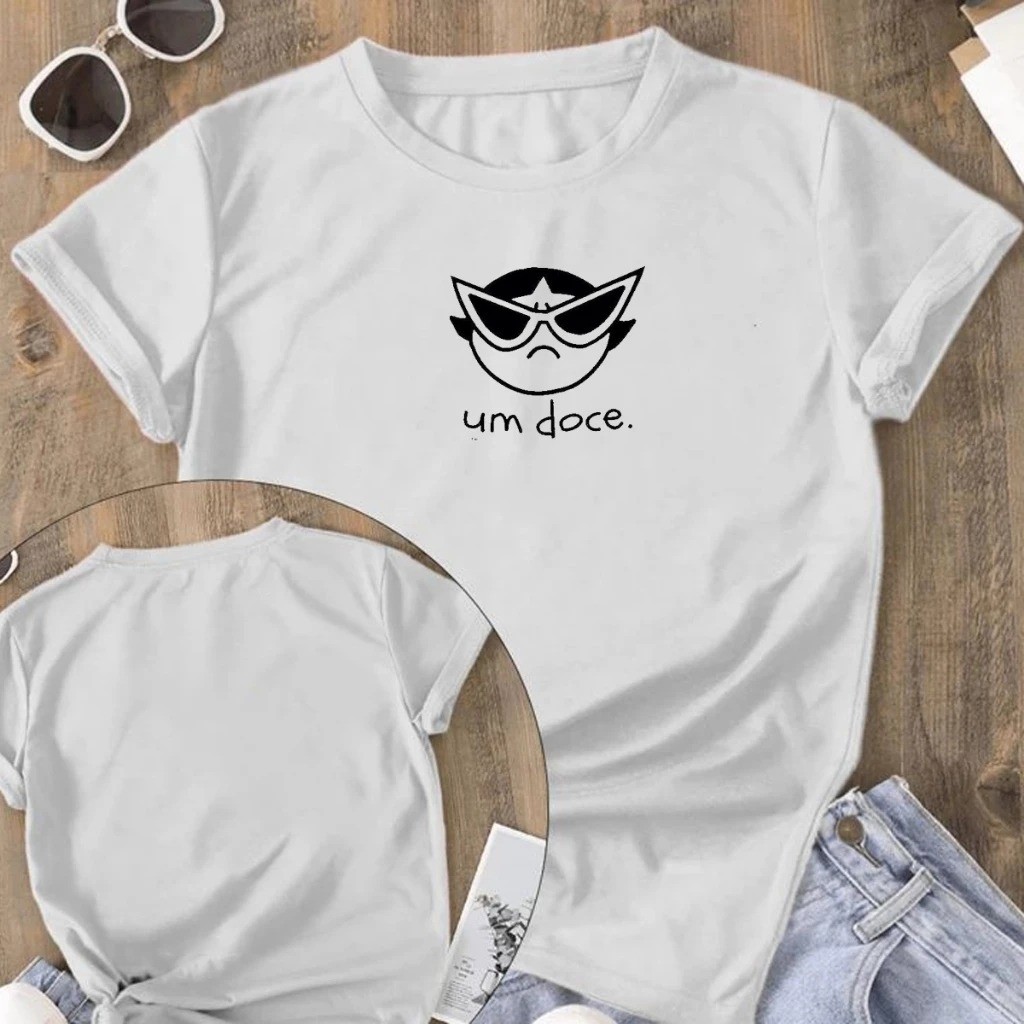 Camiseta Estampada Inspirado Super Poderosas Docinho Um Doce Unissex 100% Algodão Frete Grátis Rápido Plus Size