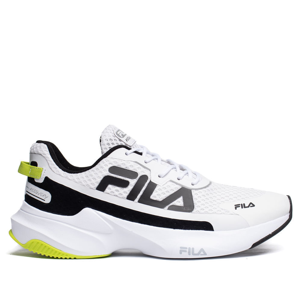 Tênis Masculino Fila Recovery Amortecimento Branco/Preto