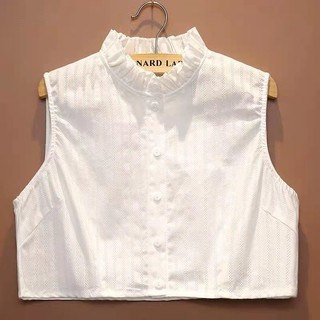 Novo estilo colar falso feminino primavera outono inverno All-Match puro algodão gola alta respirável algodão linho cole