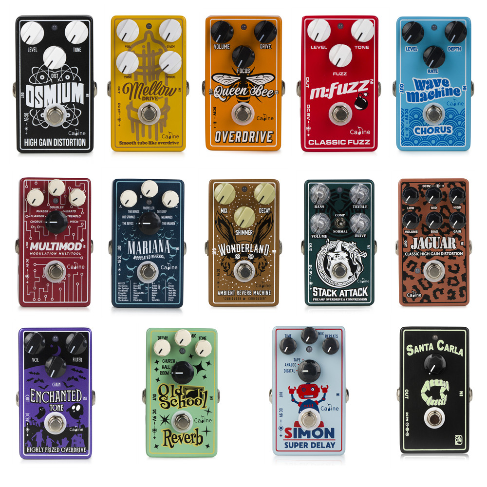 Pedais De Efeito De Guitarra Caline Distorção/Overdrive/Fuzz/Corus/Old School/Wonderland/Mariana Reverb/Compressor/Delay