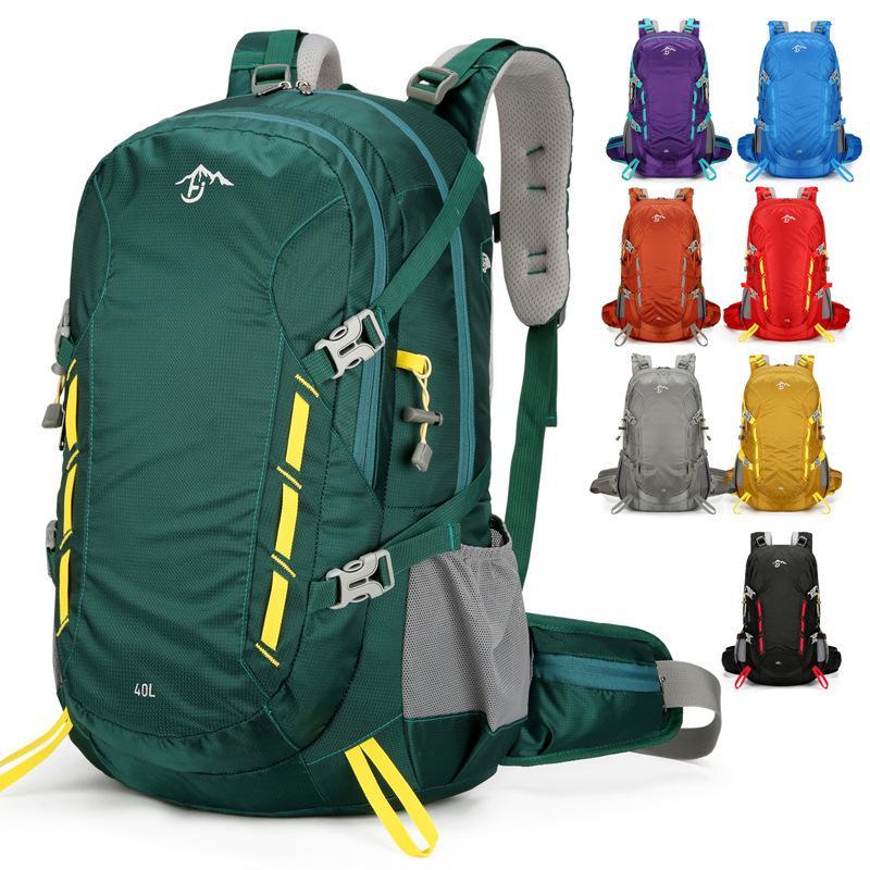 40L esportes ao ar livre montanhismo saco lazer moda bagagem mochila saco de viagem à prova dwaterproof água cor sólida 