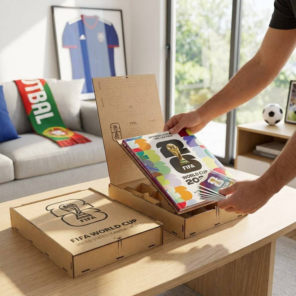 Porta Álbum Figurinhas Copa do Mundo FIFA 2026 Caixa  Organizador