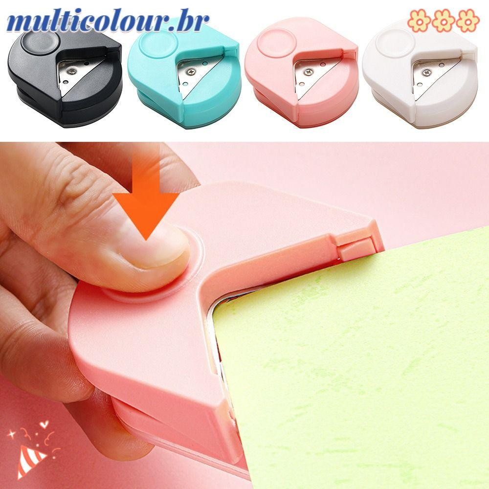 Mini arredondador de cantos multicolorido R4 |     Cortador de Papel Artesanal DIY Portátil para Cartões e Fotos