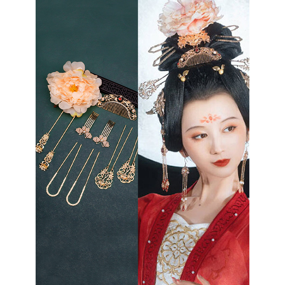 Acessórios de cabelo antigos combinação Hanfu hairpin pente de cabelo acessórios estilo Tang estilo all-match acessórios