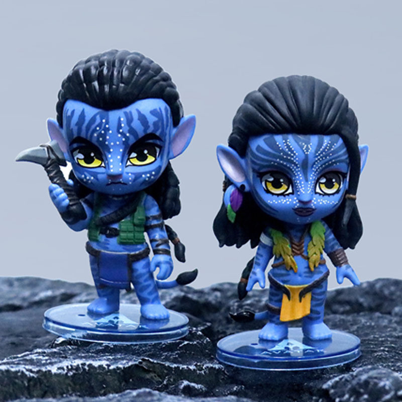 2 Pçs 11cm Filme Avatar Neytiri & Jake Pvc Mini Modelo Figura Computador Caso Decoração Figuras De Ação Colecionável Bri