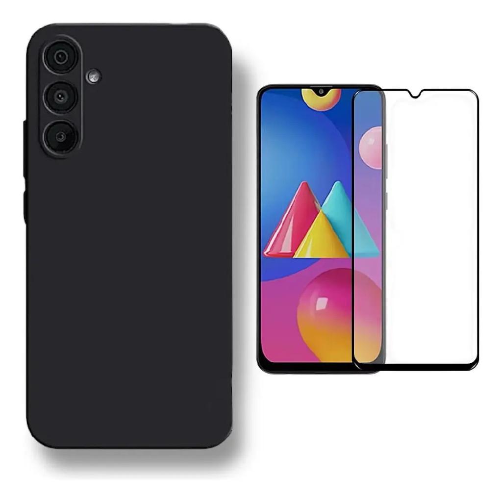 Capinha Silicone Aveludada + Película 3D Vidro Para Samsung Galaxy A17 5g