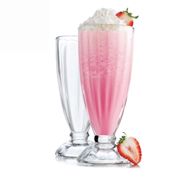 Copo de chá de leite de vidro grosso, copo de sobremesa, suco, bebida, salada, sorvete, Milkshake, coquetel