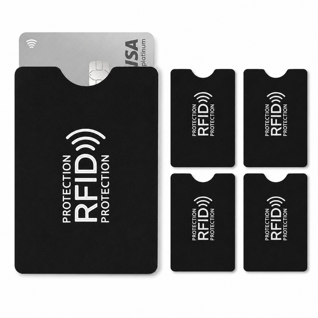 Kit Com 10 Carteira Porta Cartão RFID Segurança Anti Clonagem Proteção Contactless Ultra Fino Leve Resistente Uso Diário