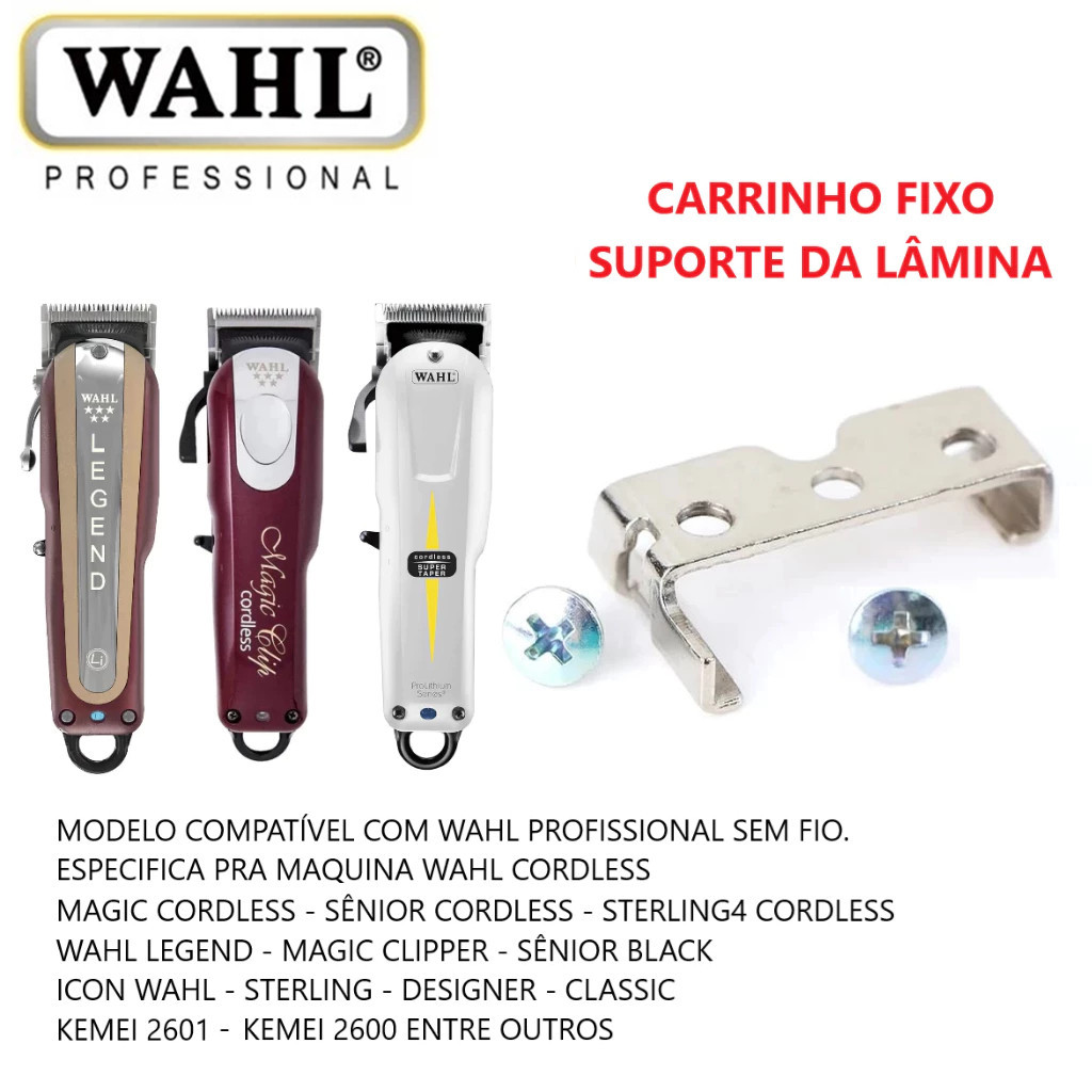 Carrinho Fixo Suporte P/ Lâmina Externa + 2 Parafusos Magic Clip Suporte Da Lâmina Para Máquina Wahl