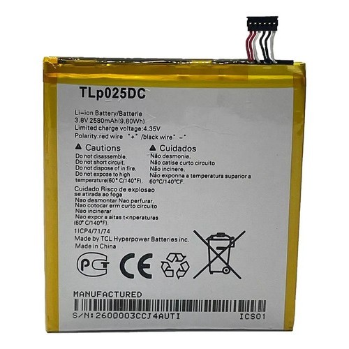 Flex Carga Bateria Alcatel Pixi 4 (0.6) 8050e Tlp025dc
