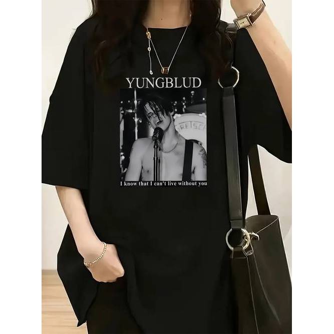 Camiseta Feminina YUNGBLUD Cantor Estampada Estilosa Confortavel Moderna Tendencia Casual