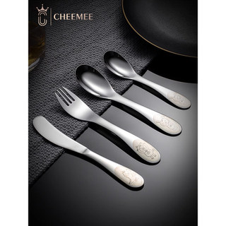 Comida ocidental talheres colher conjunto crianças comer bife talheres caixa de presente 304 aço inoxidável dos desenhos