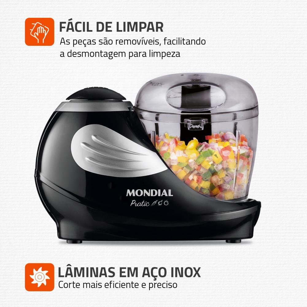 Mini Processador Mondial MP-05-B 220V Triturar Alimentos 150W Preto · foto 2