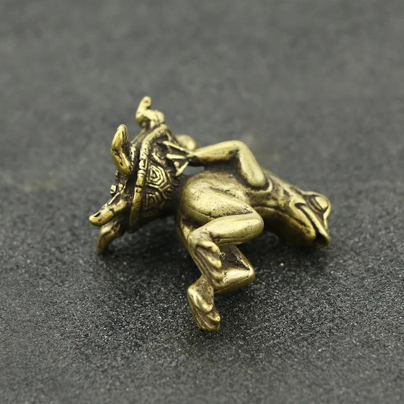 Venda Quente 2026 Novo Jogo Antigo Bronze Tartaruga Sapo Estátua Em Miniatura Decoração De Mesa Para Casa Escultura