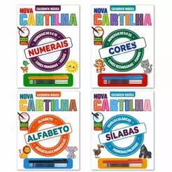Combo Nova Cartilha de Caligrafia 01 - KIt com 4 Cartilhas