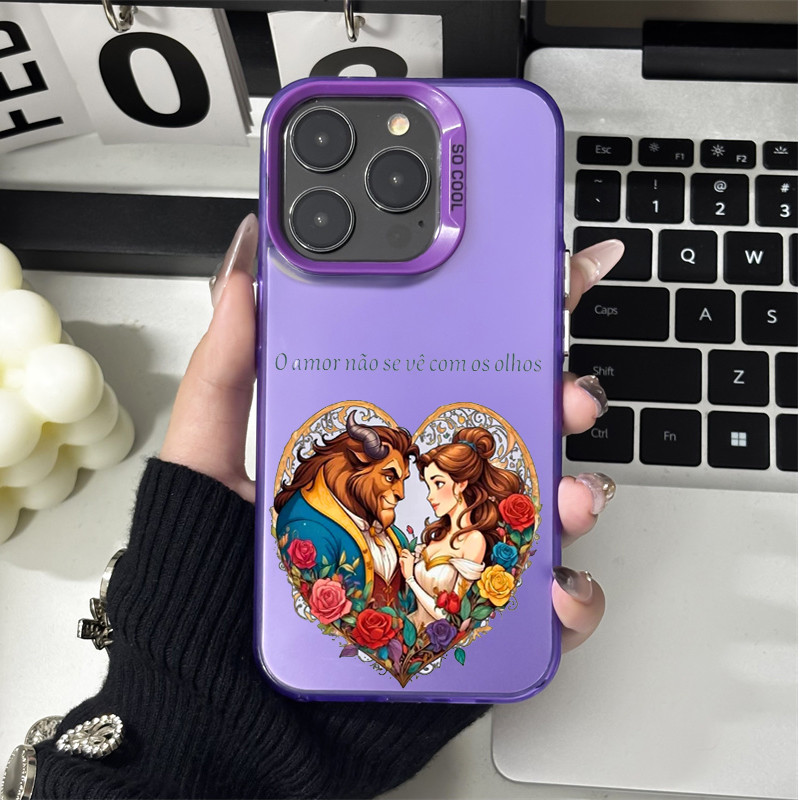 Capinha Capa A Bela e a Fera ​Para Xiaomi Redmi 12 13C note 12 10 9 8 11 13 POCO X5 X6 PRO CAPA
